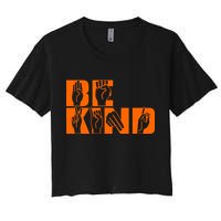 Be Kind ASL Hand Sign Language Women's Crop Top Tee