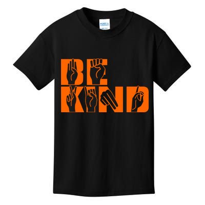 Be Kind ASL Hand Sign Language Kids T-Shirt