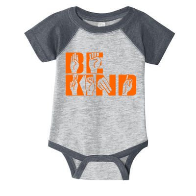 Be Kind ASL Hand Sign Language Infant Baby Jersey Bodysuit