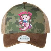 Bobalotl Kawaii Axolotl Drinking Boba Tea Pet Axolotl Lover  Legacy Tie Dye Trucker Hat