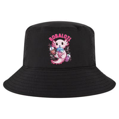 Bobalotl Kawaii Axolotl Drinking Boba Tea Pet Axolotl Lover  Cool Comfort Performance Bucket Hat