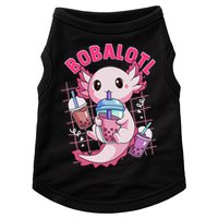 Bobalotl Kawaii Axolotl Drinking Boba Tea Pet Axolotl Lover  Doggie Tank