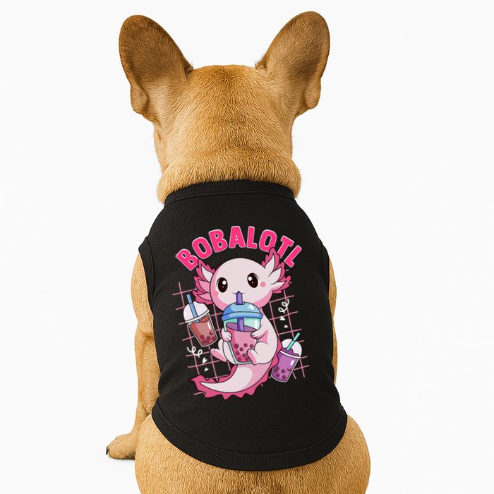 Bobalotl Kawaii Axolotl Drinking Boba Tea Pet Axolotl Lover  Doggie Tank