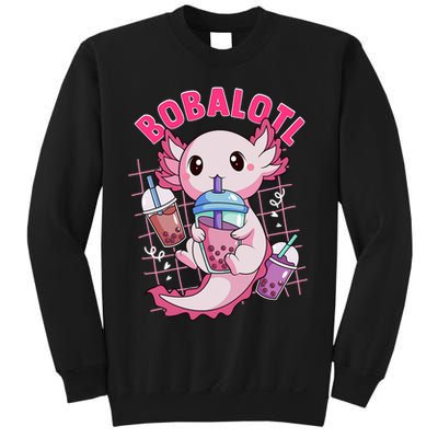 Bobalotl Kawaii Axolotl Drinking Boba Tea Pet Axolotl Lover  Sweatshirt