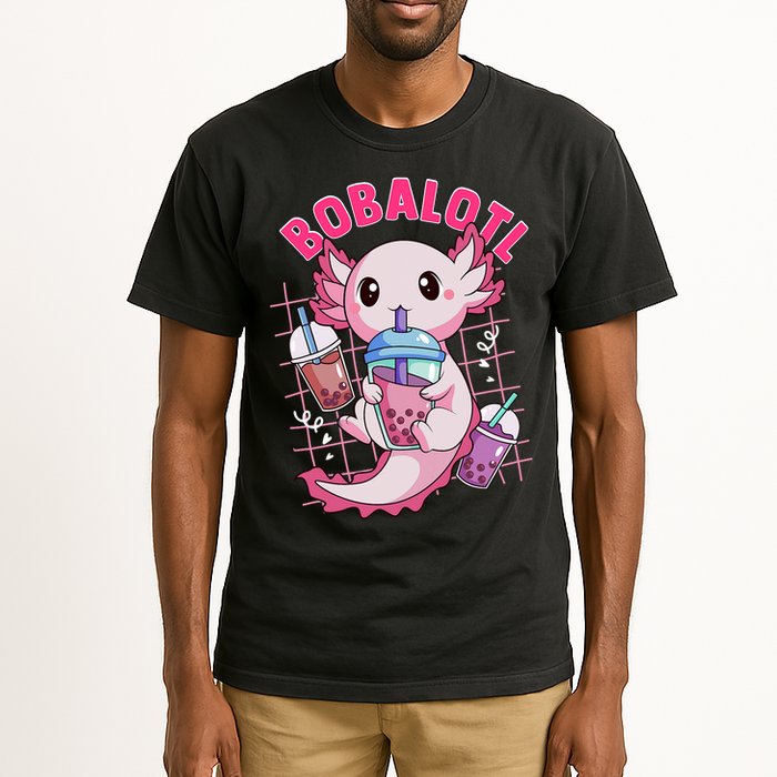 Bobalotl Kawaii Axolotl Drinking Boba Tea Pet Axolotl Lover  Tall T-Shirt
