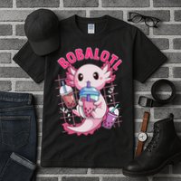 Bobalotl Kawaii Axolotl Drinking Boba Tea Pet Axolotl Lover  Tall T-Shirt