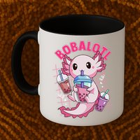 Bobalotl Kawaii Axolotl Drinking Boba Tea Pet Axolotl Lover  Mug