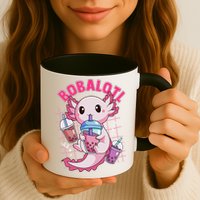 Bobalotl Kawaii Axolotl Drinking Boba Tea Pet Axolotl Lover  Mug