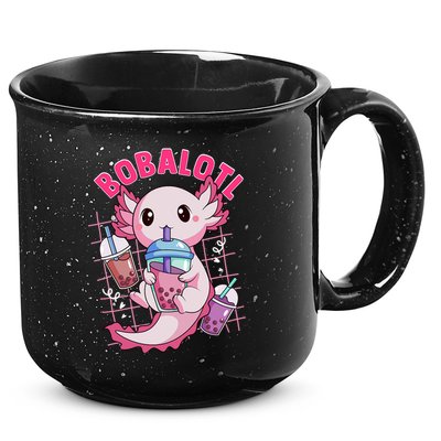 Bobalotl Kawaii Axolotl Drinking Boba Tea Pet Axolotl Lover  15oz Campfire Ceramic Mug