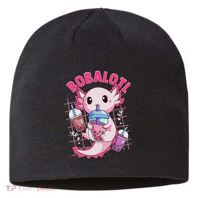 Bobalotl Kawaii Axolotl Drinking Boba Tea Pet Axolotl Lover  Sustainable Beanie