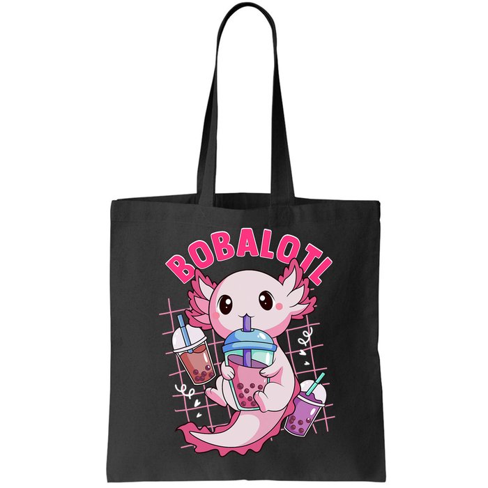 Bobalotl Kawaii Axolotl Drinking Boba Tea Pet Axolotl Lover  Bag