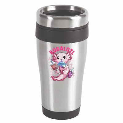 Bobalotl Kawaii Axolotl Drinking Boba Tea Pet Axolotl Lover  16oz Travel Tumbler