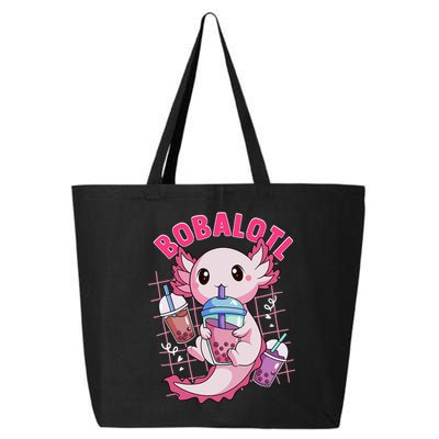 Bobalotl Kawaii Axolotl Drinking Boba Tea Pet Axolotl Lover  25L Jumbo Tote