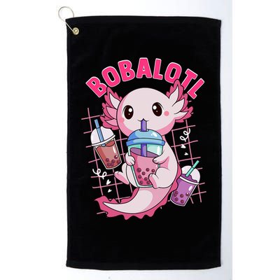 Bobalotl Kawaii Axolotl Drinking Boba Tea Pet Axolotl Lover  Golf Towel