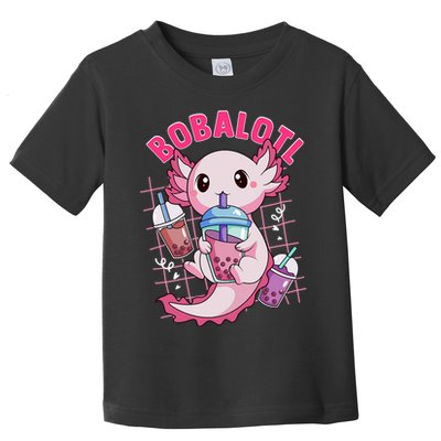 Bobalotl Kawaii Axolotl Drinking Boba Tea Pet Axolotl Lover  Toddler T-Shirt