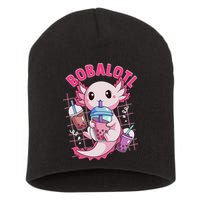 Bobalotl Kawaii Axolotl Drinking Boba Tea Pet Axolotl Lover  Short Acrylic Beanie