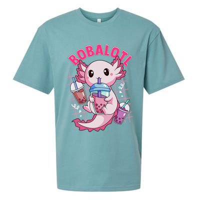 Bobalotl Kawaii Axolotl Drinking Boba Tea Pet Axolotl Lover  Sueded Cloud Jersey T-Shirt