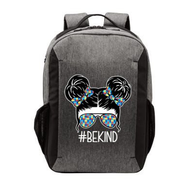 Be Kind Autism Awareness Female Bun Vector Backpack