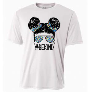 Be Kind Autism Awareness Female Bun Cooling Performance Crew T-Shirt