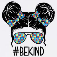 Be Kind Autism Awareness Female Bun Cooling Performance Crew T-Shirt