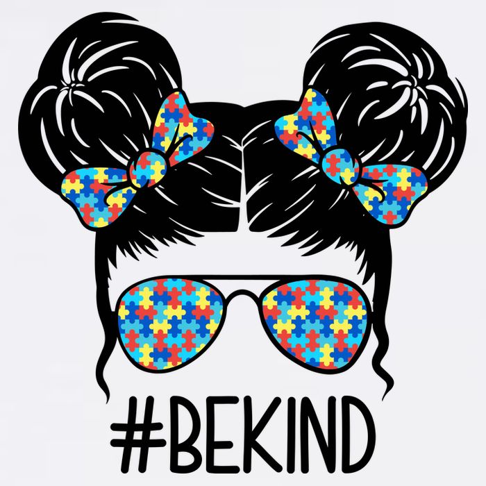 Be Kind Autism Awareness Female Bun Cooling Performance Crew T-Shirt