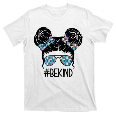 Be Kind Autism Awareness Female Bun T-Shirt