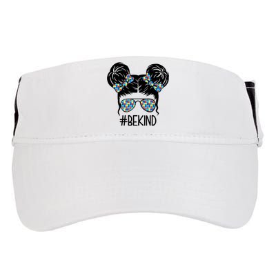 Be Kind Autism Awareness Female Bun Adult Drive Performance Visor