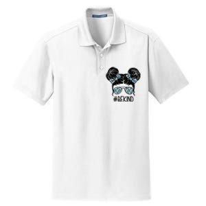 Be Kind Autism Awareness Female Bun Dry Zone Grid Polo