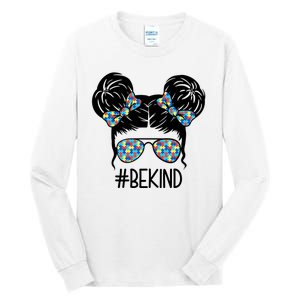 Be Kind Autism Awareness Female Bun Tall Long Sleeve T-Shirt