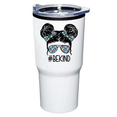 Be Kind Autism Awareness Female Bun Tumbler