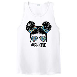 Be Kind Autism Awareness Female Bun PosiCharge Competitor Tank