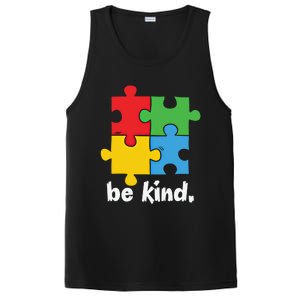 Be Kind Autism Awareness Kindness Positive Saying Gift PosiCharge Competitor Tank