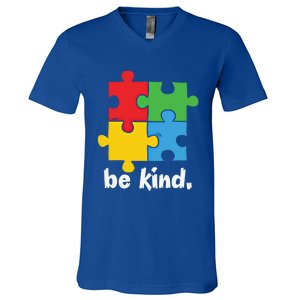 Be Kind Autism Awareness Kindness Positive Saying Gift V-Neck T-Shirt