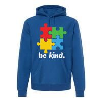 Be Kind Autism Awareness Kindness Positive Saying Gift Premium Hoodie