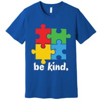 Be Kind Autism Awareness Kindness Positive Saying Gift Premium T-Shirt