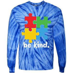 Be Kind Autism Awareness Kindness Positive Saying Gift Tie-Dye Long Sleeve Shirt