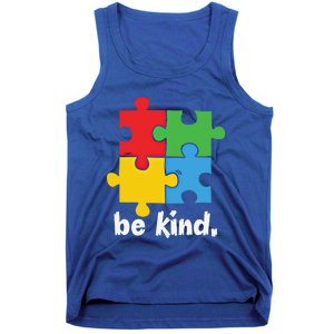 Be Kind Autism Awareness Kindness Positive Saying Gift Tank Top