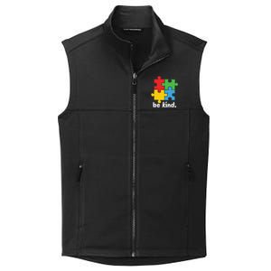 Be Kind Autism Awareness Kindness Positive Saying Gift Collective Smooth Fleece Vest