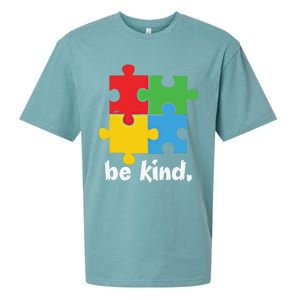 Be Kind Autism Awareness Kindness Positive Saying Gift Sueded Cloud Jersey T-Shirt