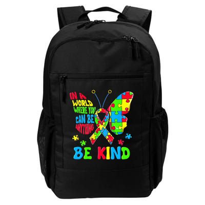 Be Kind Autism Awareness Puzzle Ribbon Butterfly Backpack