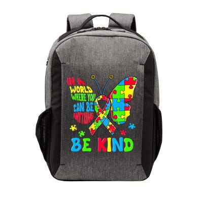 Be Kind Autism Awareness Puzzle Ribbon Butterfly Vector Backpack