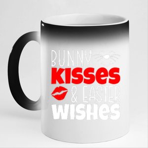 Bunny Kisses And Easter Wishes 11oz Black Color Changing Mug