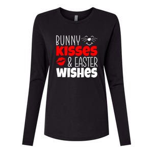 Bunny Kisses And Easter Wishes Womens Cotton Relaxed Long Sleeve T-Shirt