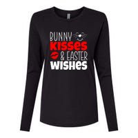 Bunny Kisses And Easter Wishes Womens Cotton Relaxed Long Sleeve T-Shirt