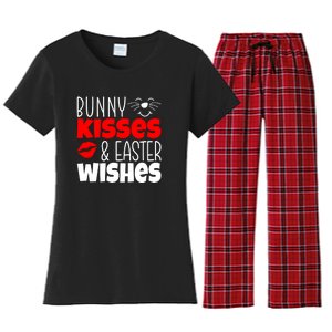 Bunny Kisses And Easter Wishes Women's Flannel Pajama Set