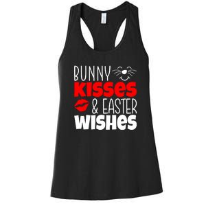 Bunny Kisses And Easter Wishes Women's Racerback Tank