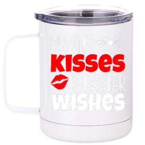 Bunny Kisses And Easter Wishes 12 oz Stainless Steel Tumbler Cup