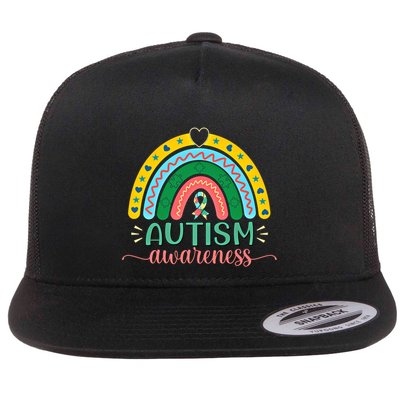 Be Kind Autism Awareness Puzzle Rainbow Choose Kindness Meaningful Gift Flatbill Hat