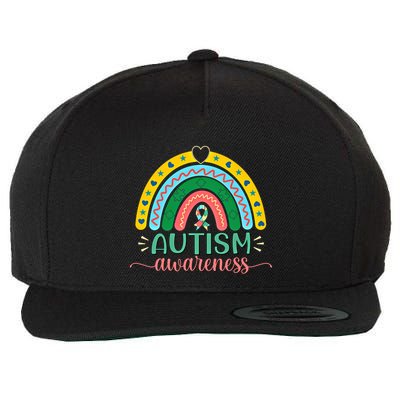 Be Kind Autism Awareness Puzzle Rainbow Choose Kindness Meaningful Gift Wool Snapback Cap