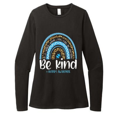 Be Kind Autism Awareness Leopard Rainbow Choose Kindness Womens CVC Long Sleeve Shirt